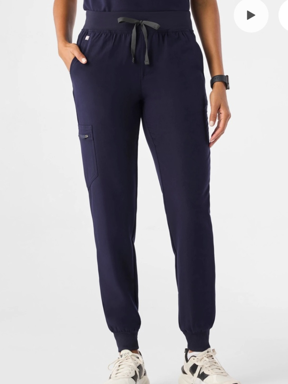 Figs Blue High Rise Zamora Jogger Scrub Pants Women’s Sz S